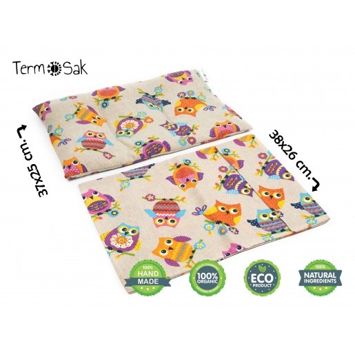Saco Térmico TERMOSAK 37x25 cm + Funda, "Buhos"